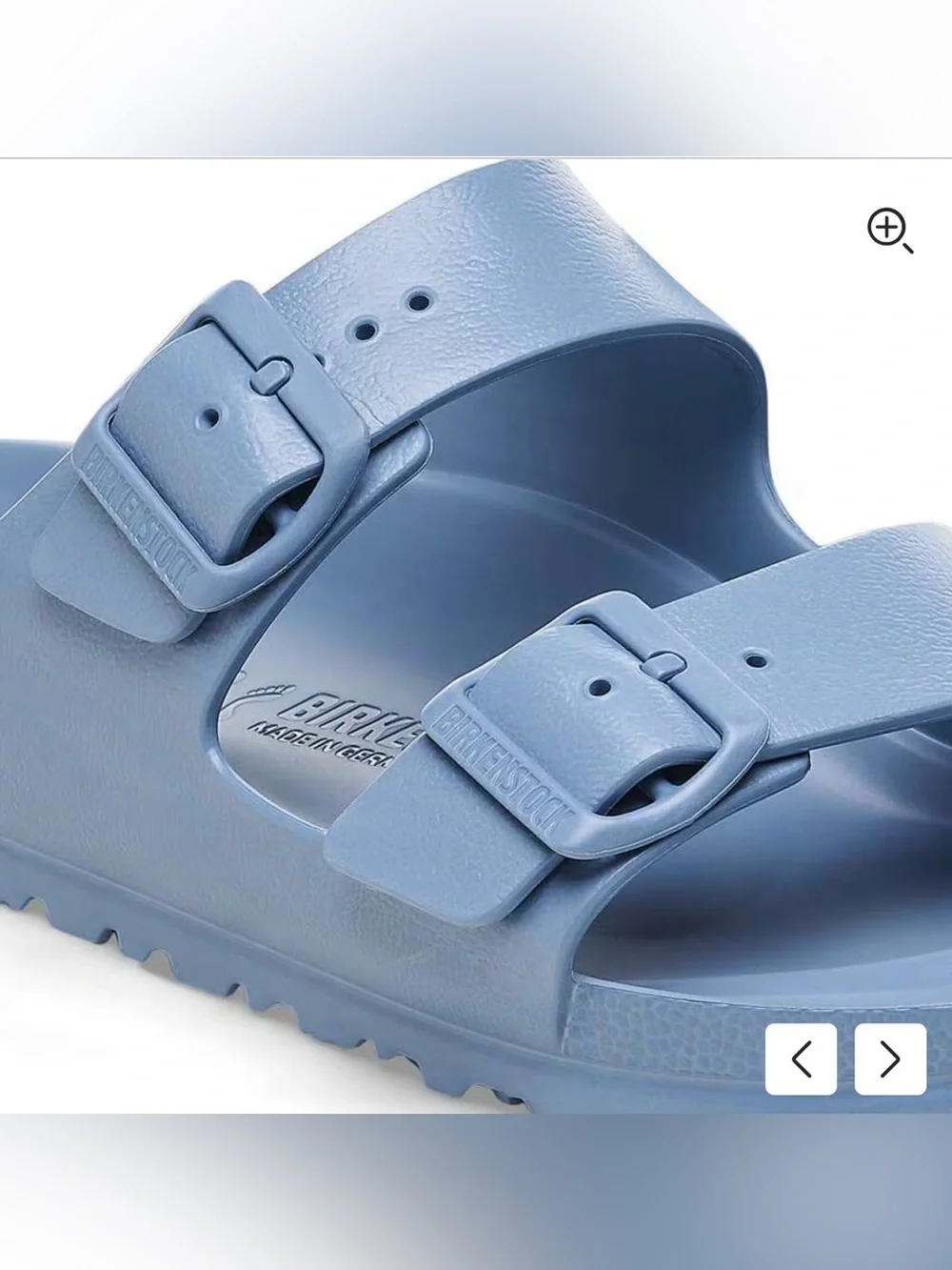 NIB Birkenstock Arizona EVA Sandals Elemental Blue EU 41 M8 W10 Waterproof